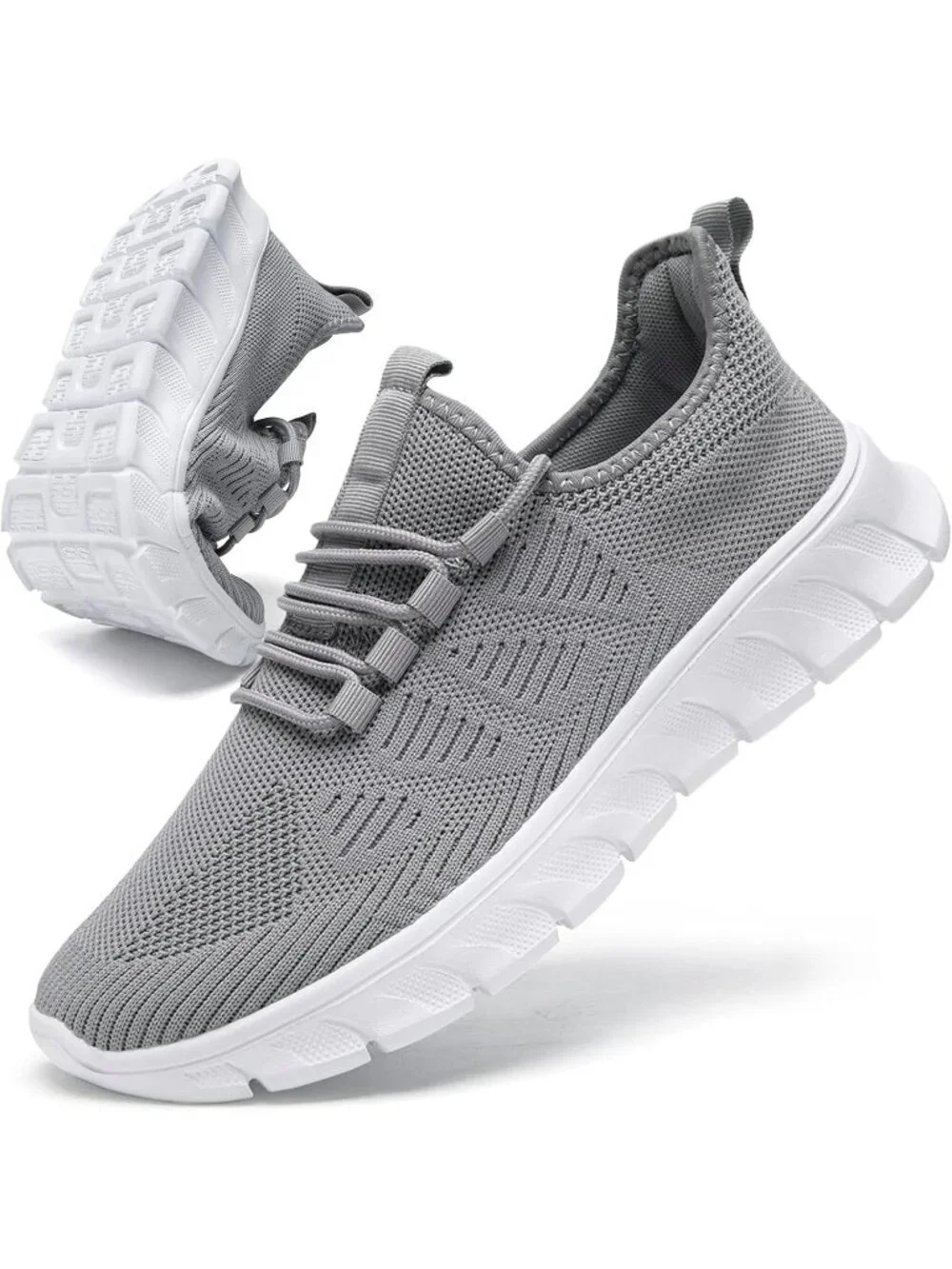 Men's Grey Tennis Gym Athletic Lightweight Walking Comfortable Sports Shoes